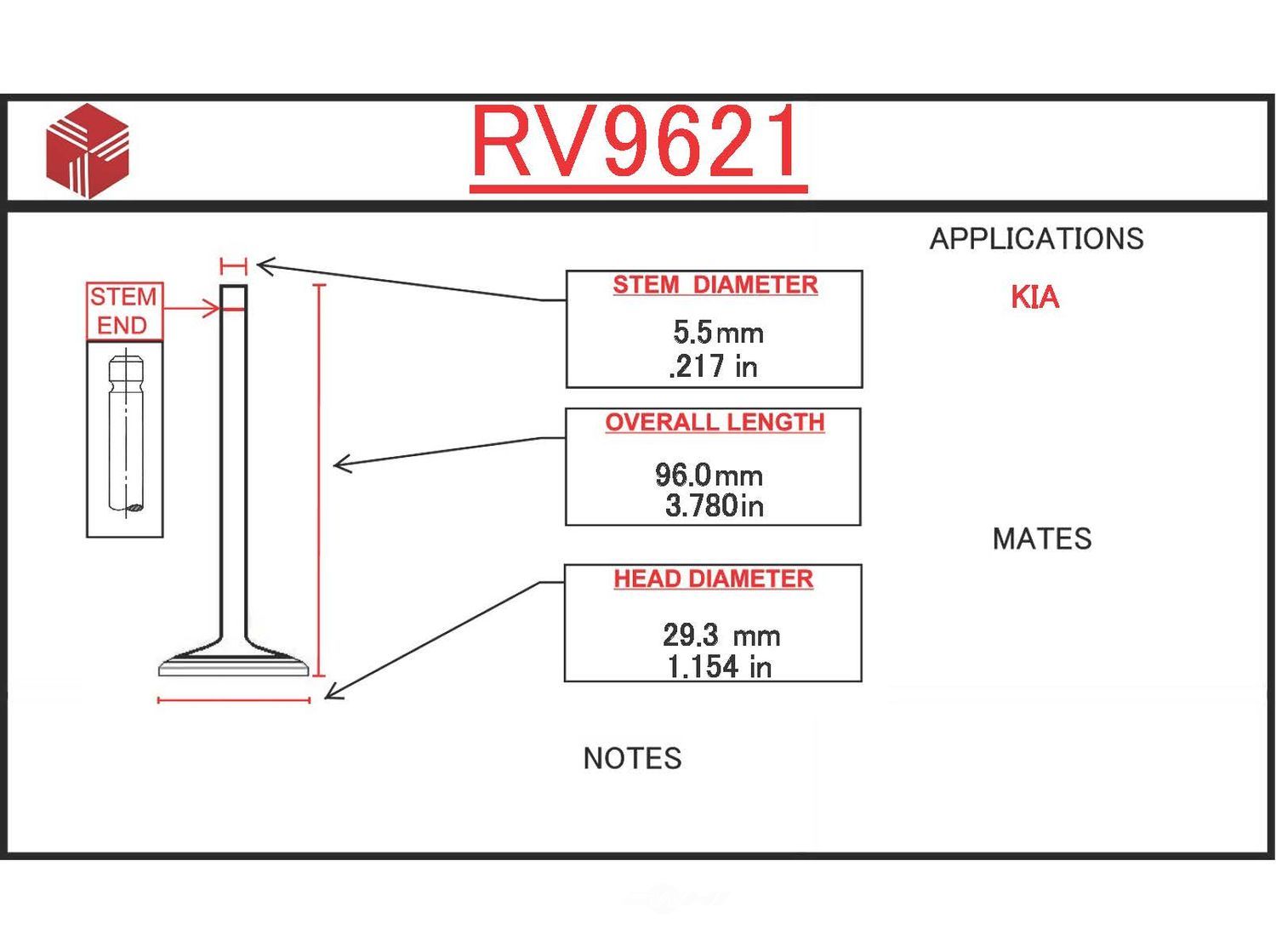 ITM - Engine Intake Valve - ITM RV9621