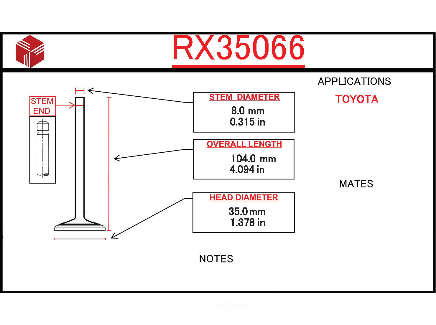 ITM - Engine Exhaust Valve - ITM RX35066