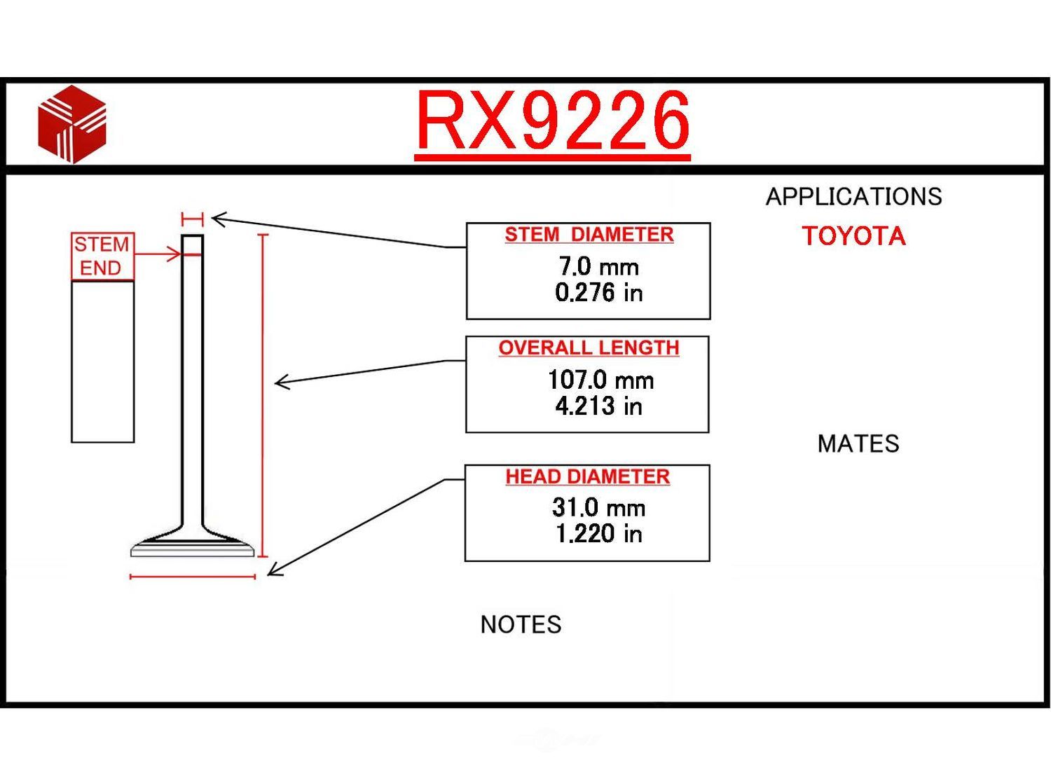 ITM - Engine Exhaust Valve - ITM RX9226