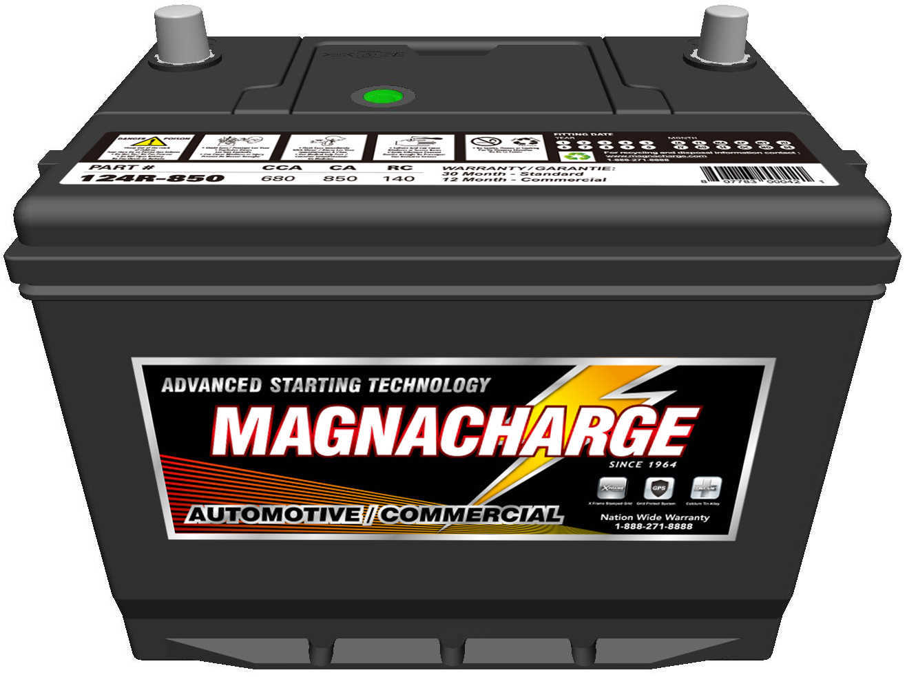 MAGNACHARGE BATTERY EXCHANGE MS124R-850 — Batterie de véhicule