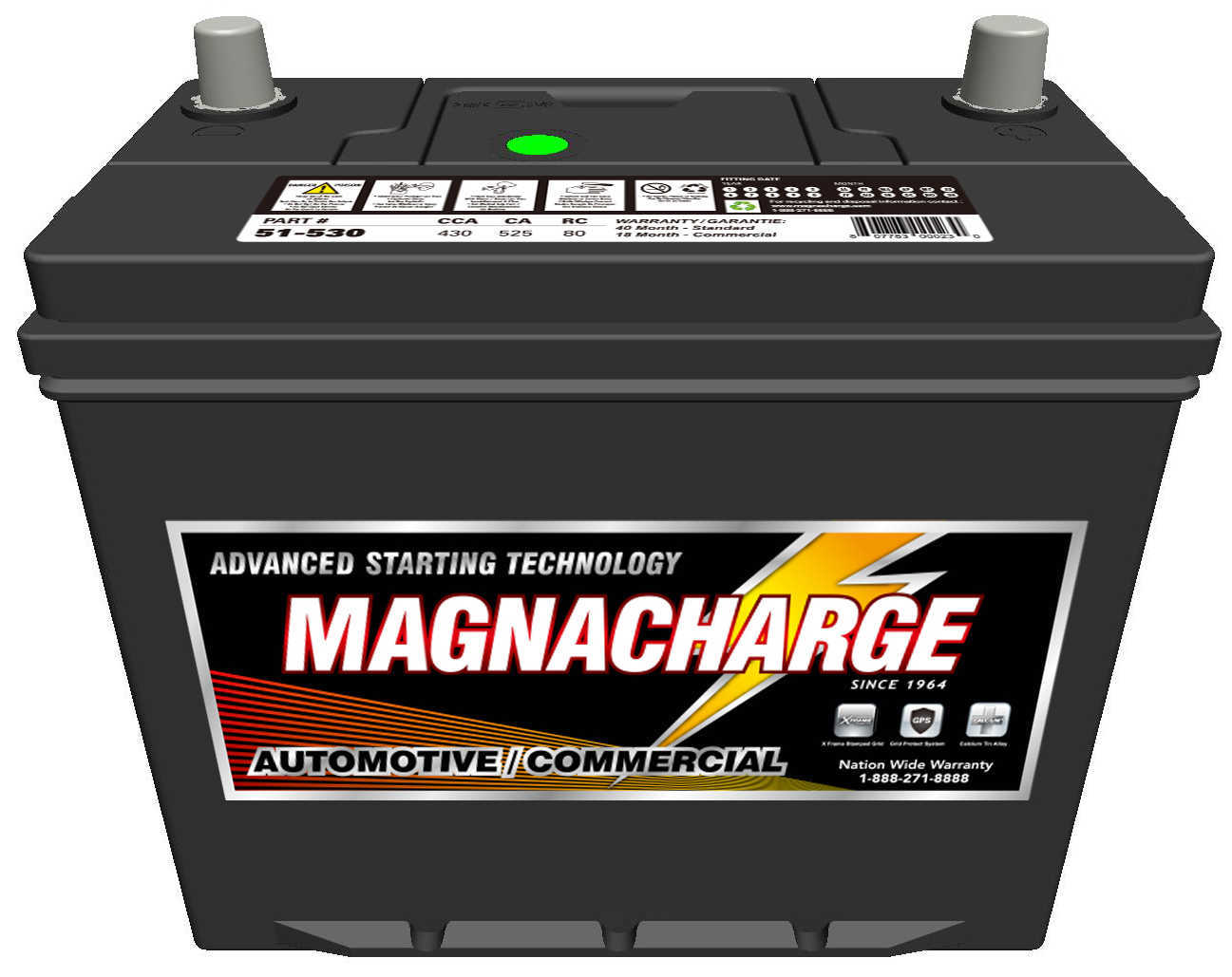 MAGNACHARGE BATTERY 51-530 — Batterie de véhicule
