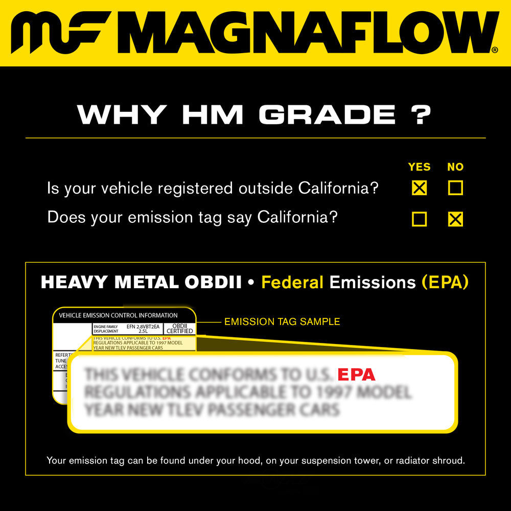 MAGNAFLOW FEDERAL CONVERTER - Universal HM Grade Federal(Exc. CA) - MFS 99105HM