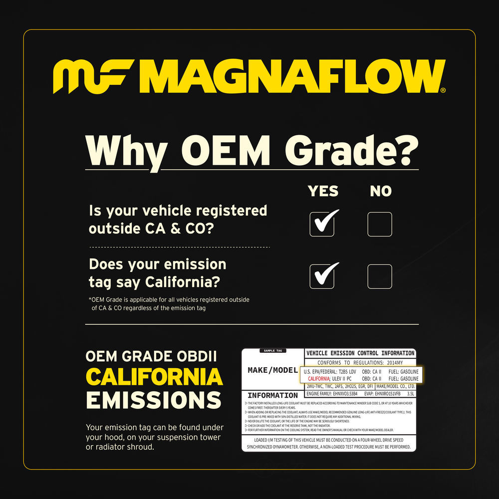 MAGNAFLOW FEDERAL CONVERTER - Direct-Fit OEM Grade Federal(Exc.CA) Catalytic Converter - MFS 52669