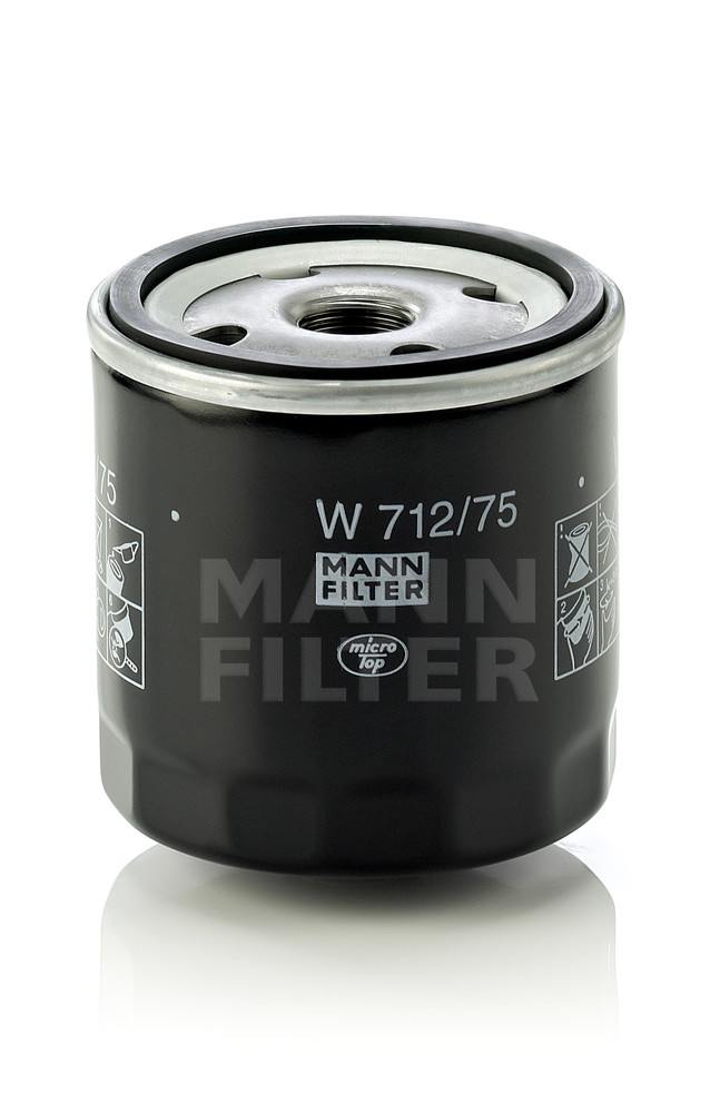 MANN-FILTER - Engine Oil Filter - MNH W 712/75