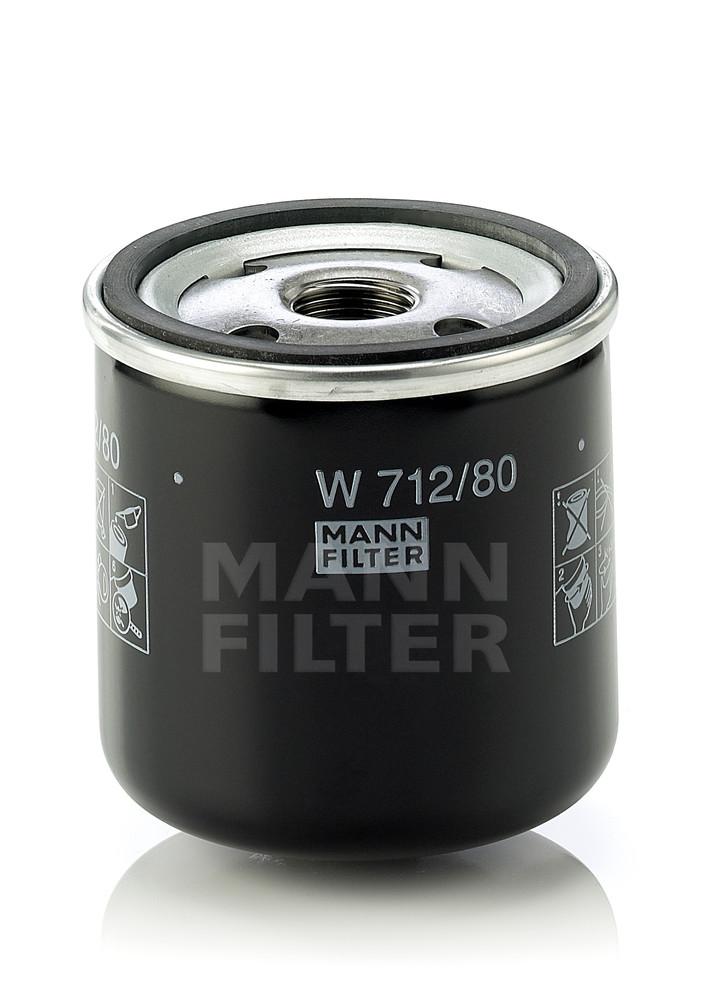 MANN-FILTER - Engine Oil Filter - MNH W 712/80