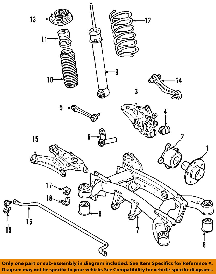 BMW OEM 07-13 X5 Rear Suspension-Shock Mount 33526788779