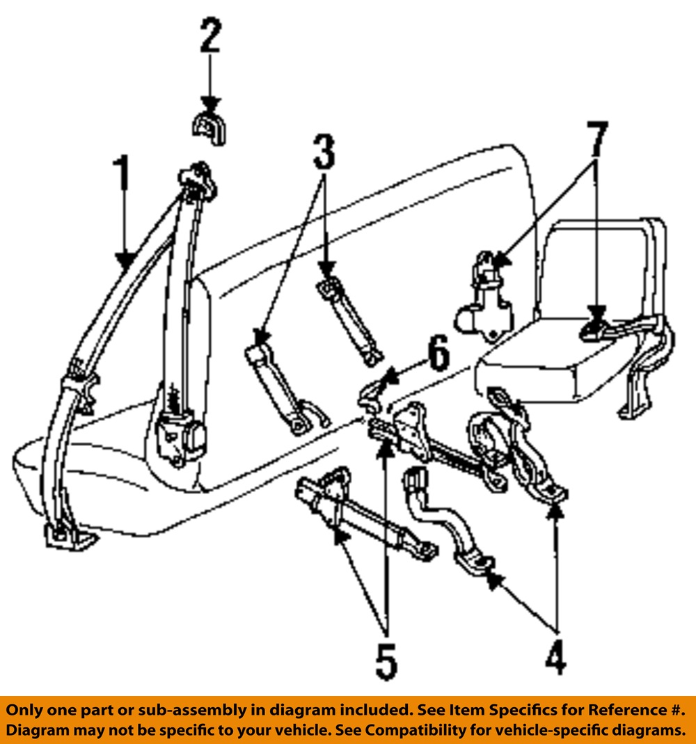 Ford ranger seat belt parts #3