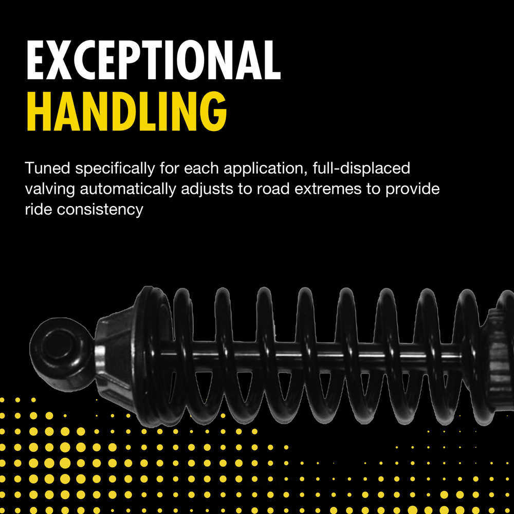 Load Adjusting Rear Suspension Shock Absorber and Coil Spring Assembly Pack of 2