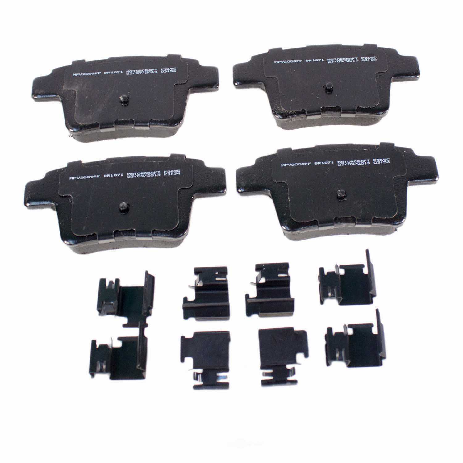 MOTORCRAFT - Pads - Standard Premium - Integrally Molded Organic - MOT BR-1071
