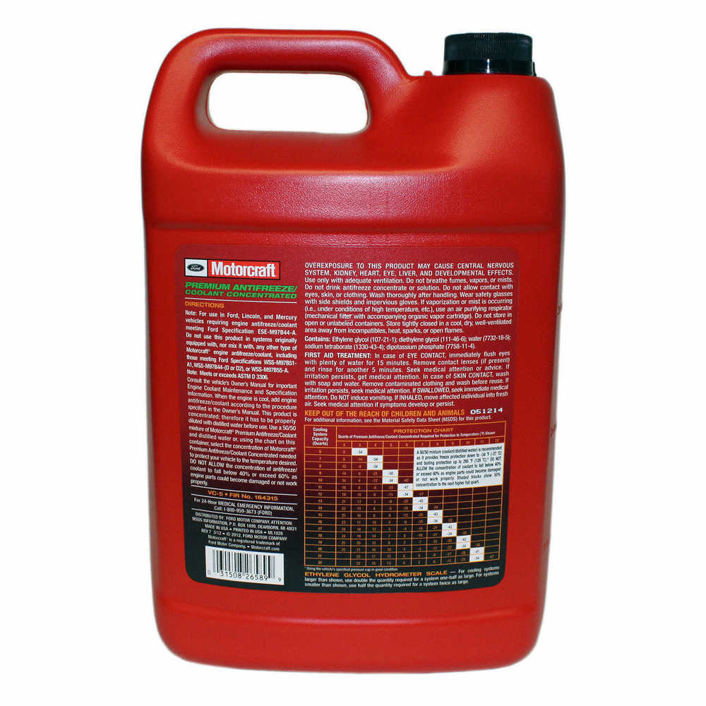 MOTORCRAFT - Premium Concentrated Antifreeze / Coolant - Gallon - MOT VC-5