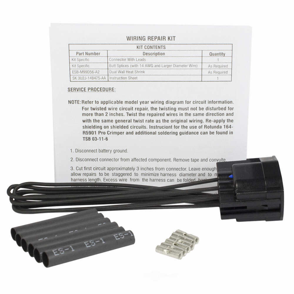 MOTORCRAFT - Power Window Motor Connector (Rear Right) - MOT WPT-1344