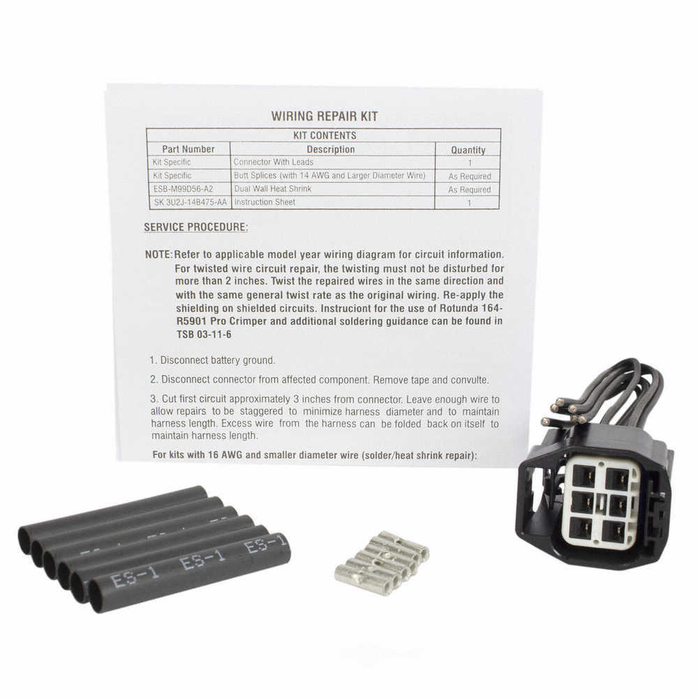 MOTORCRAFT - Power Window Motor Connector (Rear Right) - MOT WPT-1344