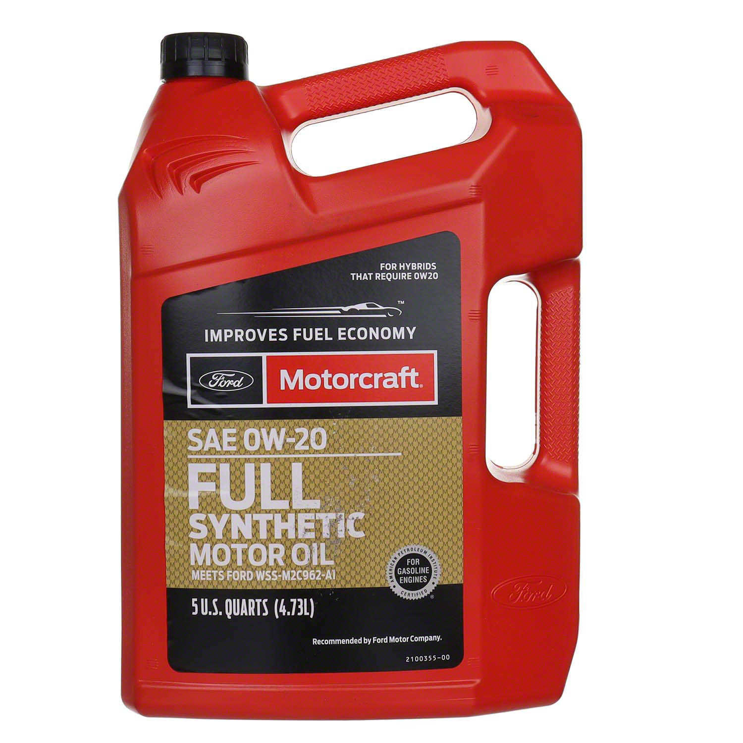 MOTORCRAFT - Premium Synthetic Blend Motor Oil - 5 Quart - MOT XO-0W20-5QFS