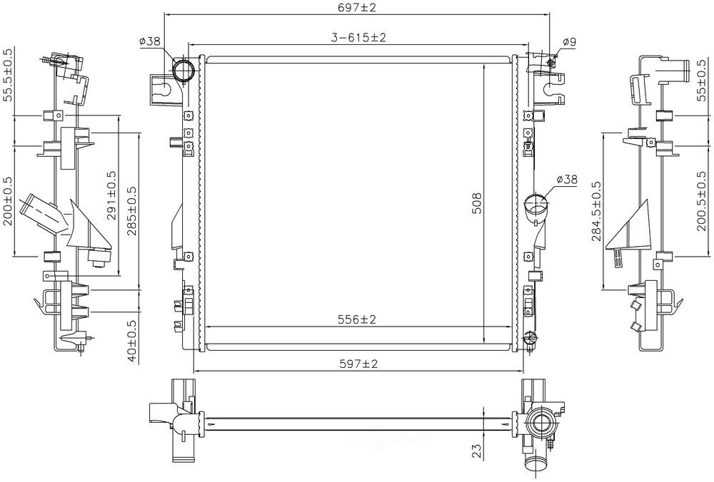NISSENS NORTH AMERICA INC. 61037 — Radiateur