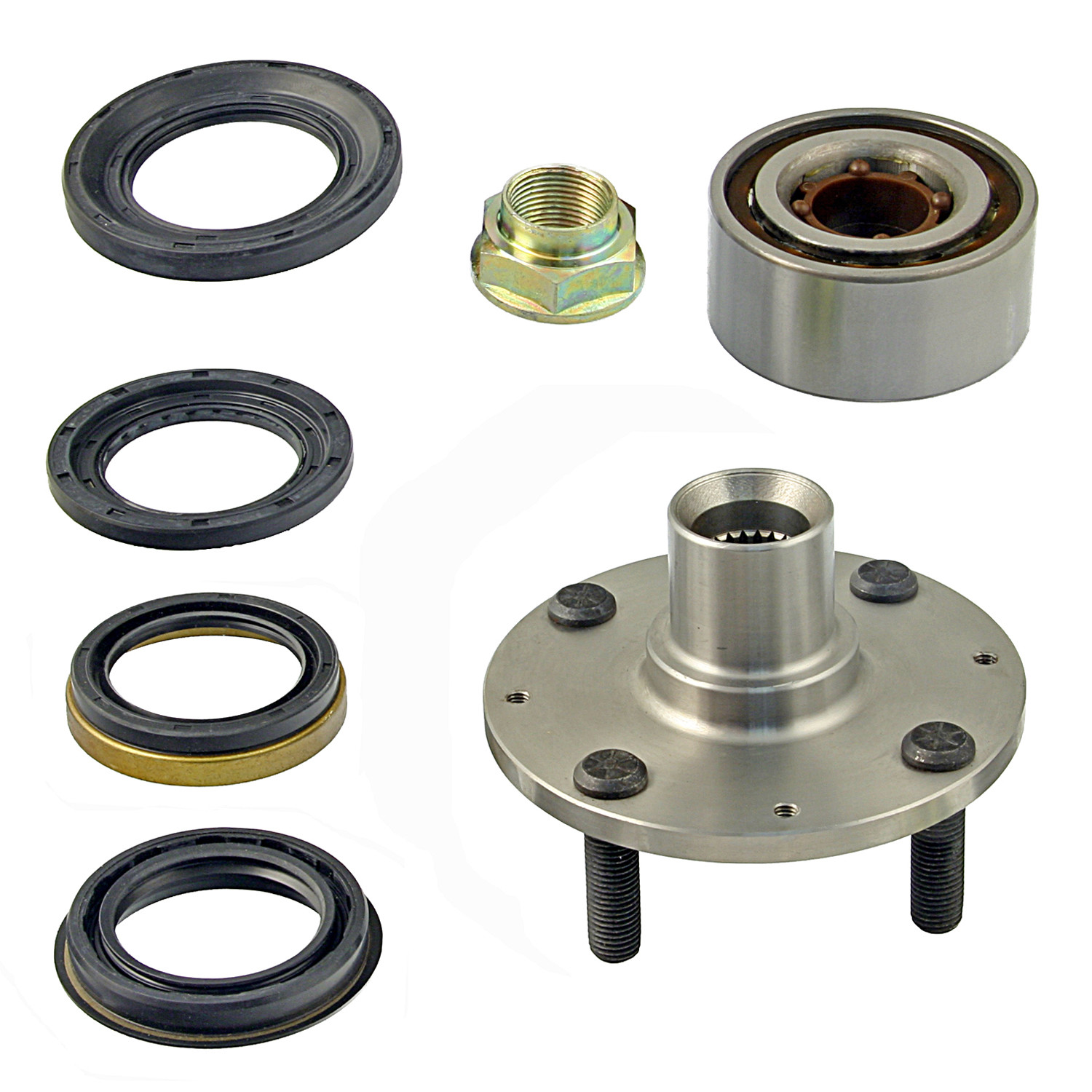 Juego De Cubos De Rueda Delanteros Izquierdo Y Derecho Para Honda Accord 2005-2007 Y Acura - Incluye Rodamientos, Compatible Con Varios Modelos