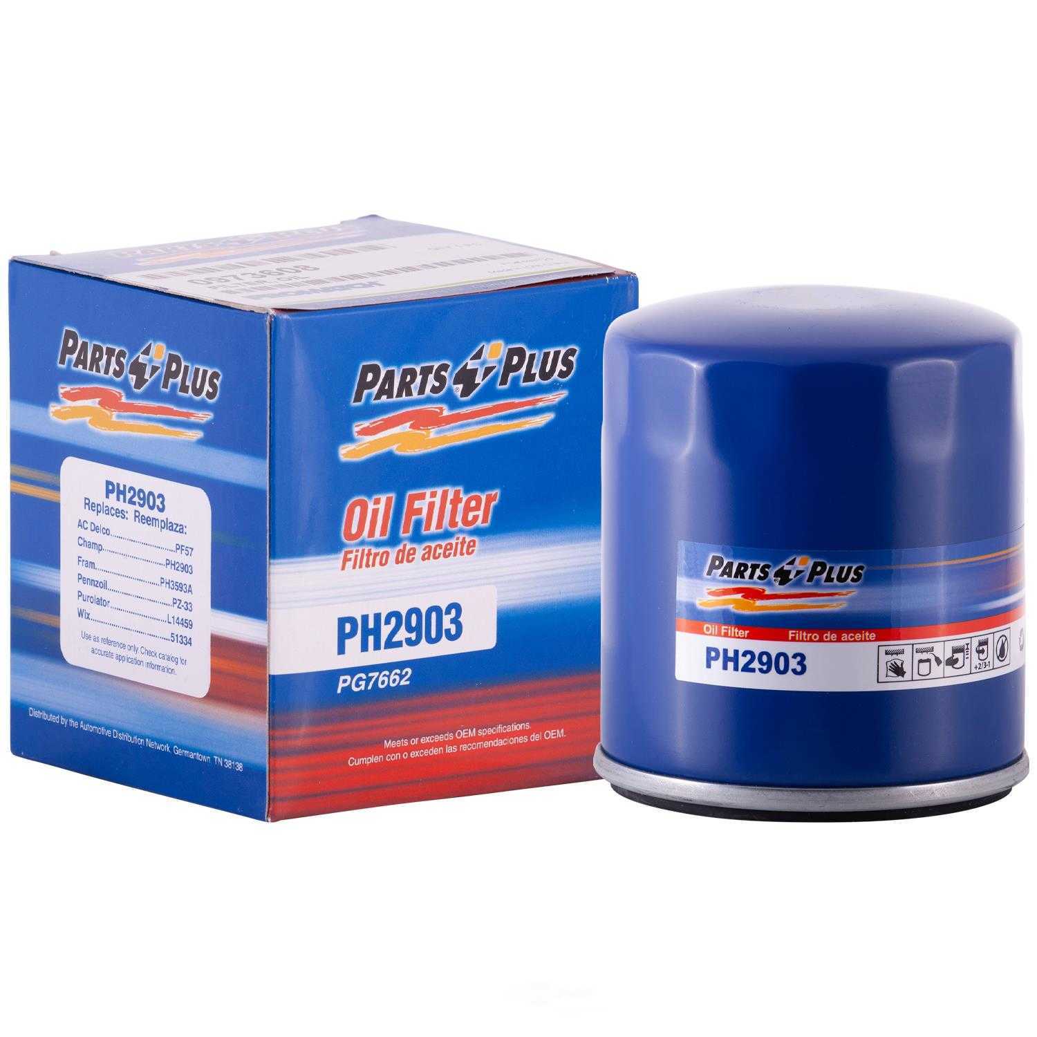 PARTS PLUS FILTERS BY PREMIUM GUARD - Standard Life Oil Filter - PLF PH2903