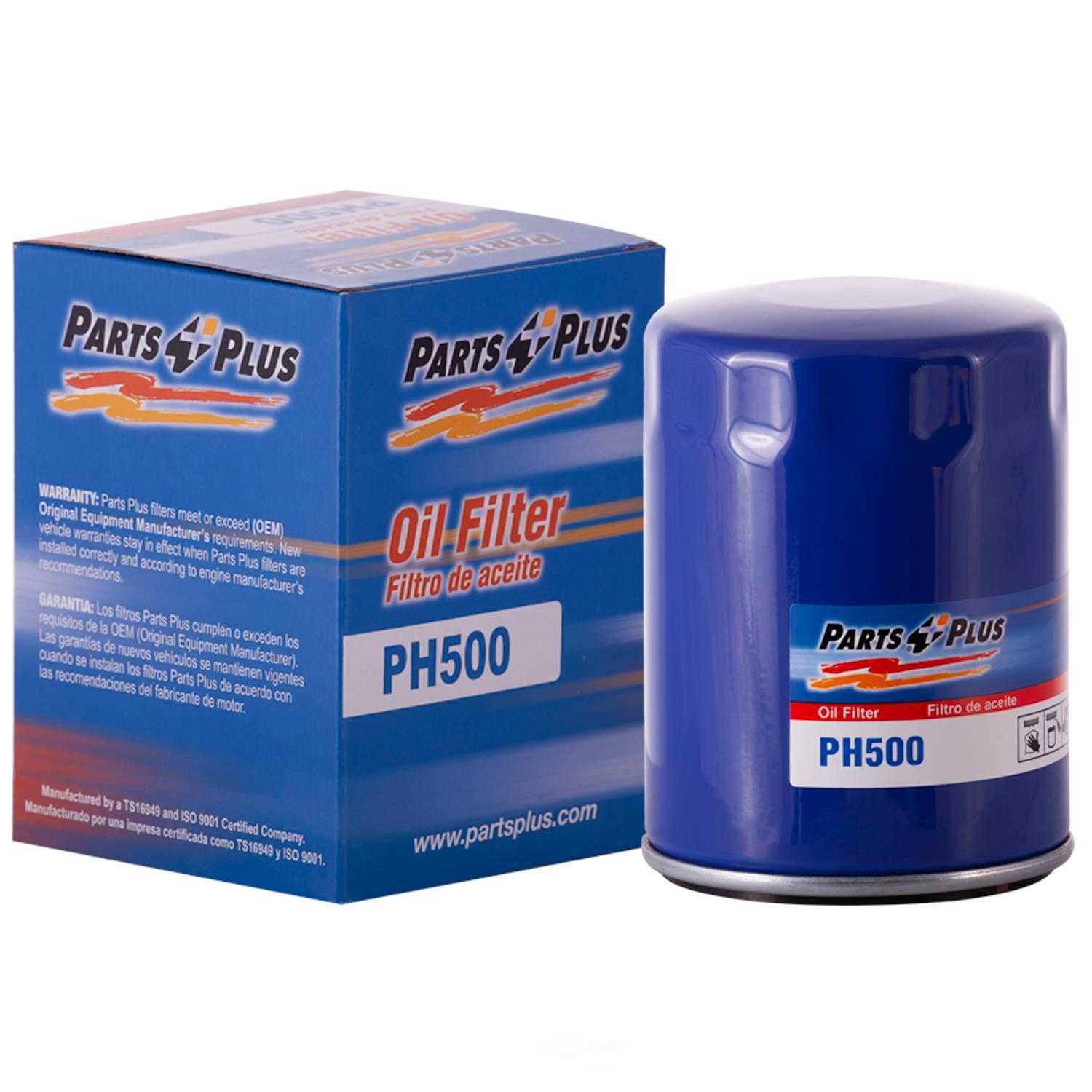 PARTS PLUS FILTERS BY PREMIUM GUARD Standard Life Oil Filter Part