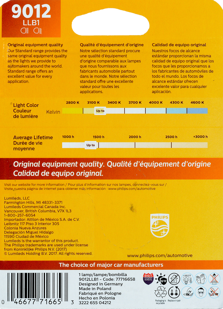 Ampoule Philips LongerLife 9012