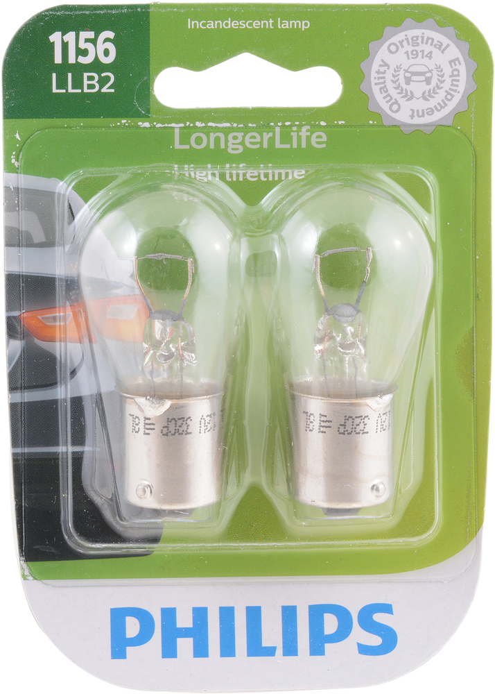 PHILIPS LIGHTING COMPANY - Longerlife - Twin Blister Pack Back Up Light Bulb - PLP 1156LLB2