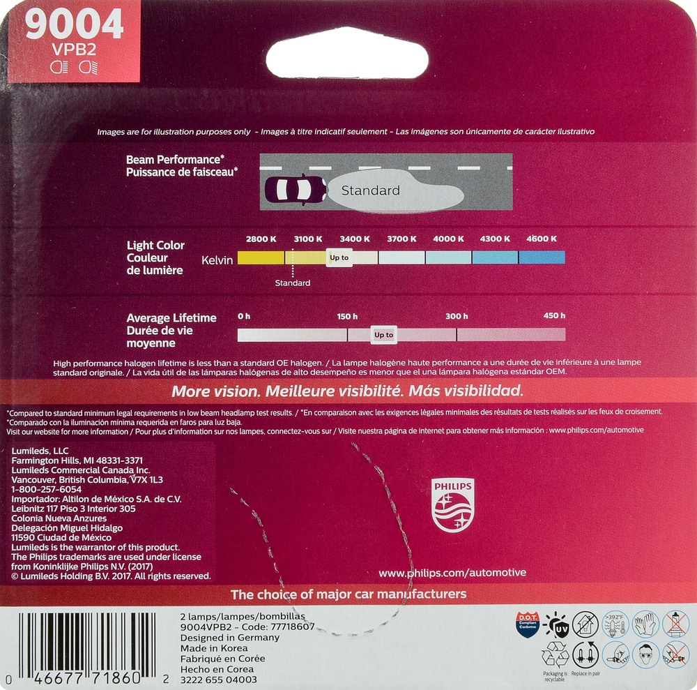 Phare avant Philips VisionPlus 9004