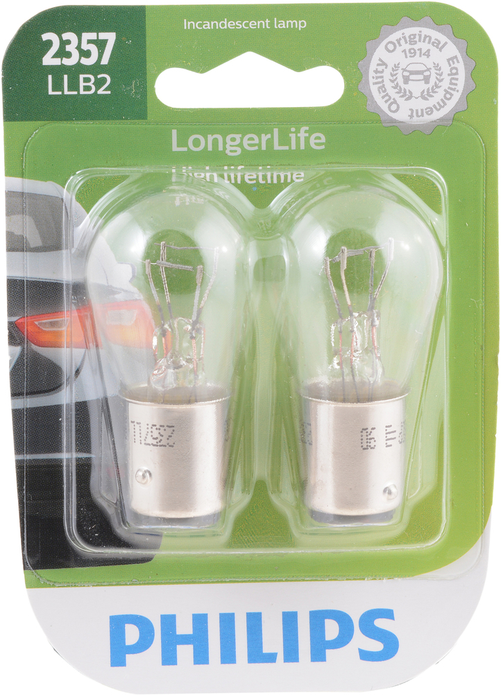 PHILIPS LIGHTING COMPANY - Longerlife - Twin Blister Pack Brake Light Bulb - PLP 2357LLB2