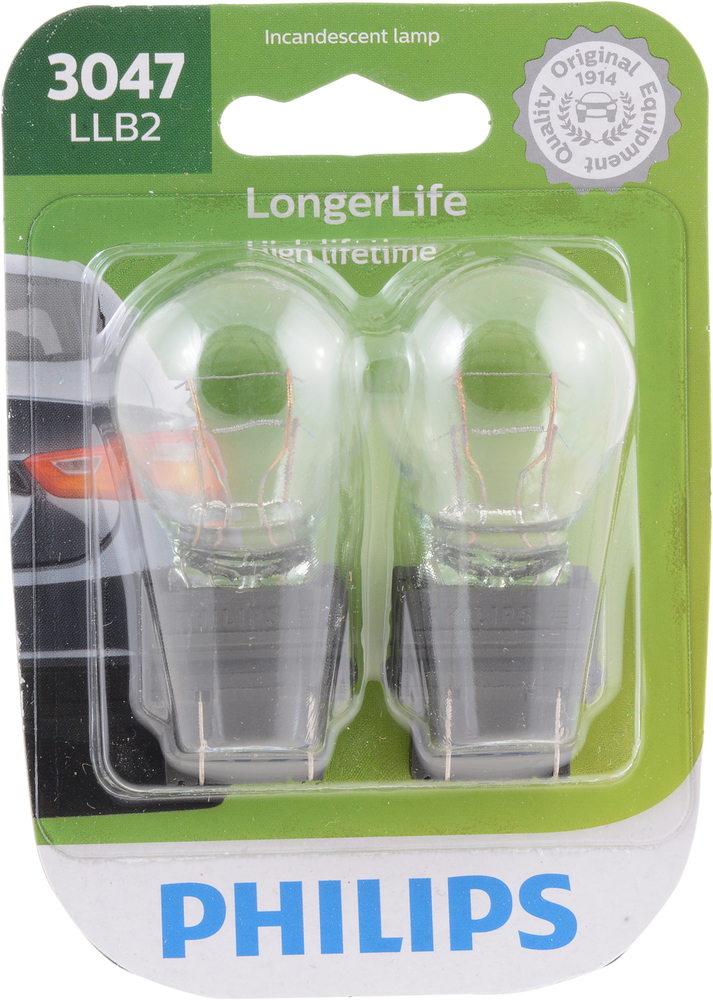 PHILIPS LIGHTING COMPANY - Longerlife - Twin Blister Pack Brake Light Bulb - PLP 3047LLB2