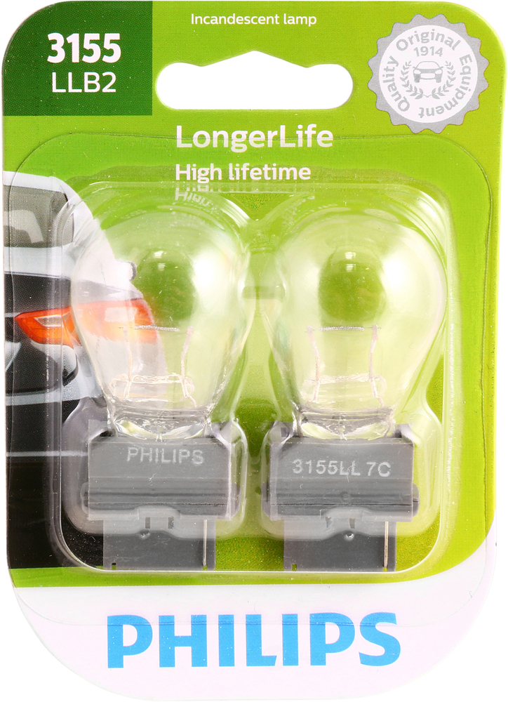 PHILIPS LIGHTING COMPANY - Longerlife - Twin Blister Pack Back Up Light Bulb - PLP 3155LLB2