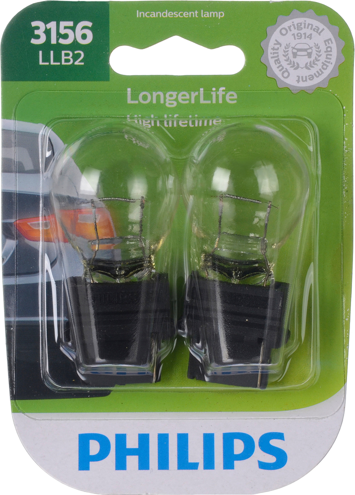 PHILIPS LIGHTING COMPANY - Longerlife - Twin Blister Pack Back Up Light Bulb - PLP 3156LLB2