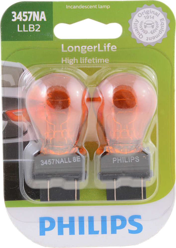 PHILIPS LIGHTING COMPANY - Longerlife - Twin Blister Pack (Front) - PLP 3457NALLB2
