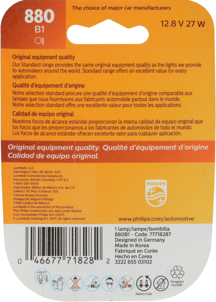 Phare antibrouillard standard 880 de Philips