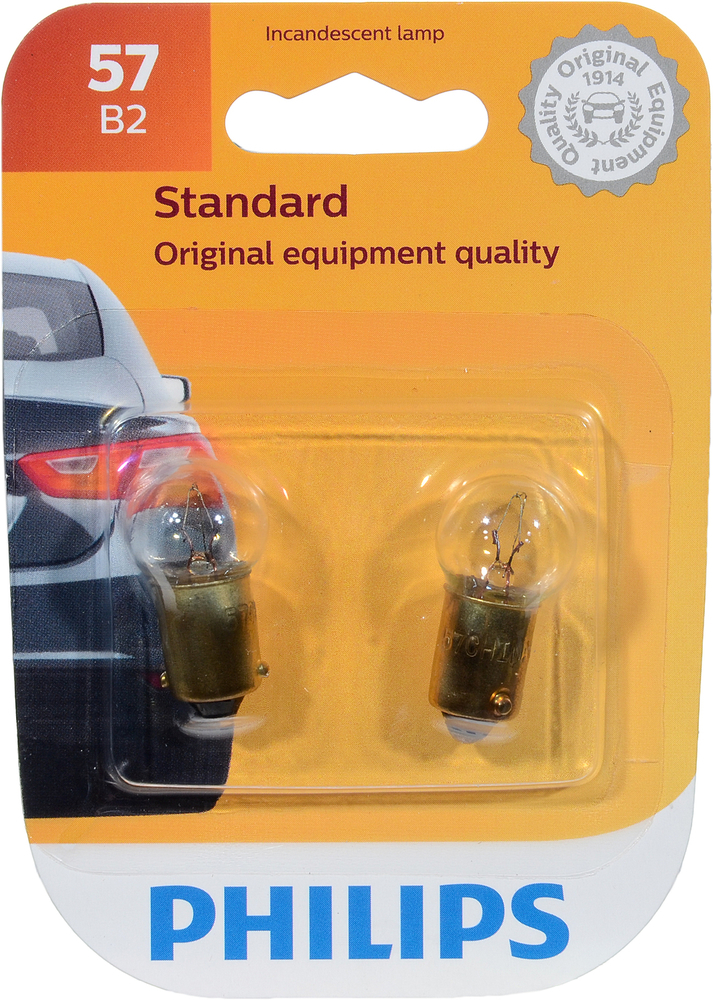 PHILIPS LIGHTING COMPANY - Standard - Twin Blister Pack (Front) - PLP 57B2