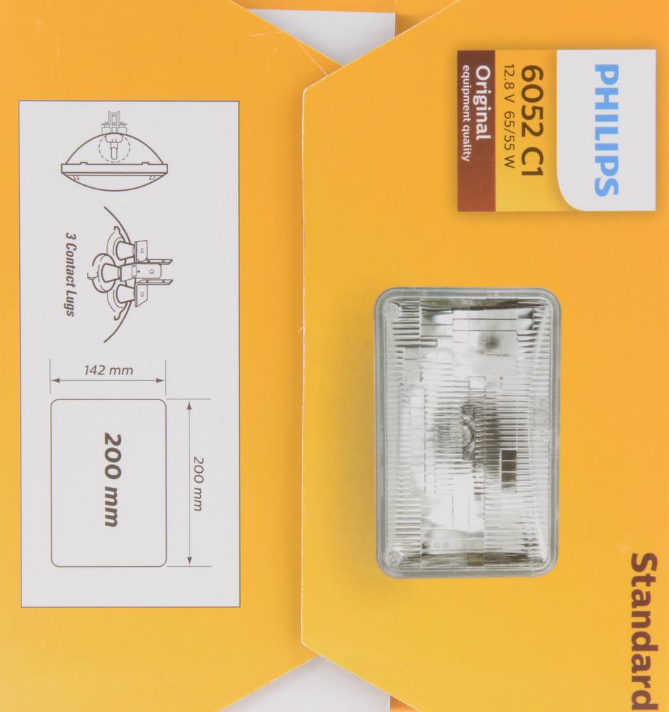 PHILIPS LIGHTING COMPANY - Incandescent Sealed Beam - Single Commercial Pack - PLP 6052C1