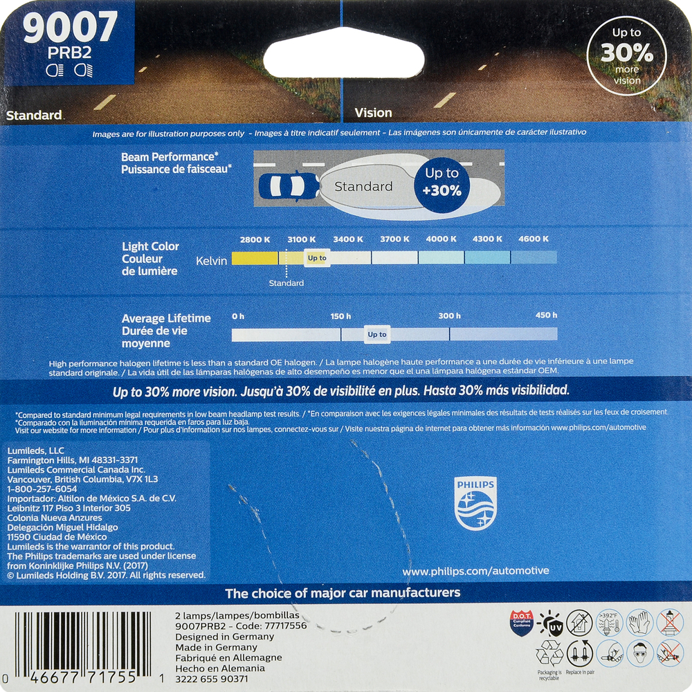 Phare avant Philips Vision 9007