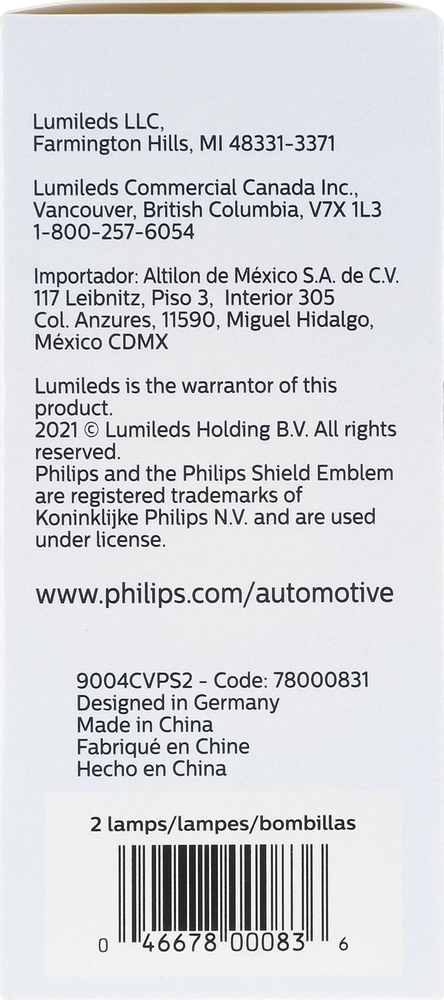 PHILIPS LIGHTING COMPANY - CrystalVision Platinum - Twin Special Pack - PLP 9004CVPS2