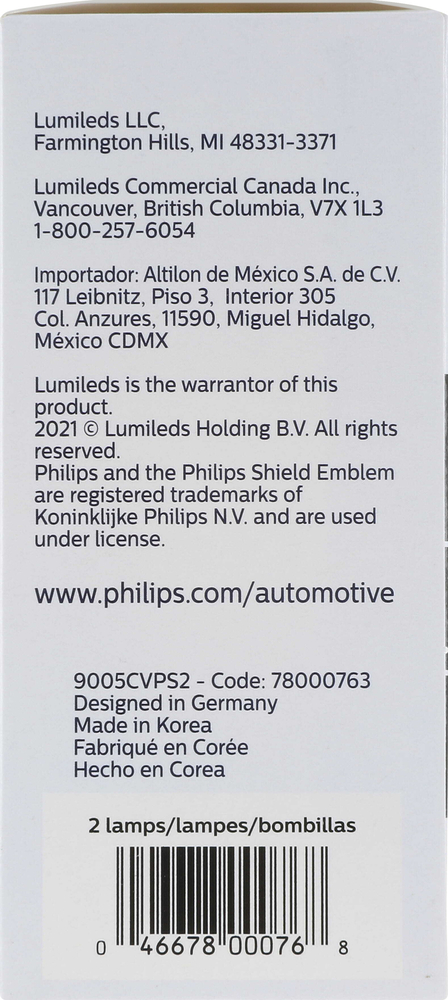 PHILIPS LIGHTING COMPANY - CrystalVision Platinum - Twin Special Pack - PLP 9005CVPS2