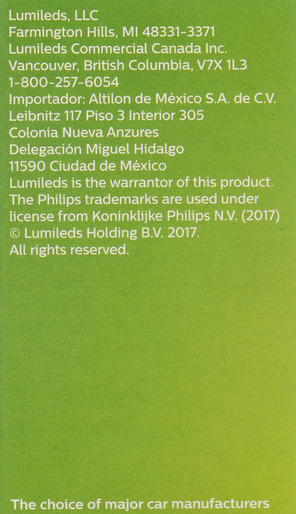 PHILIPS LIGHTING COMPANY - Longerlife - Single Commercial Pack - PLP 9005XSLLC1