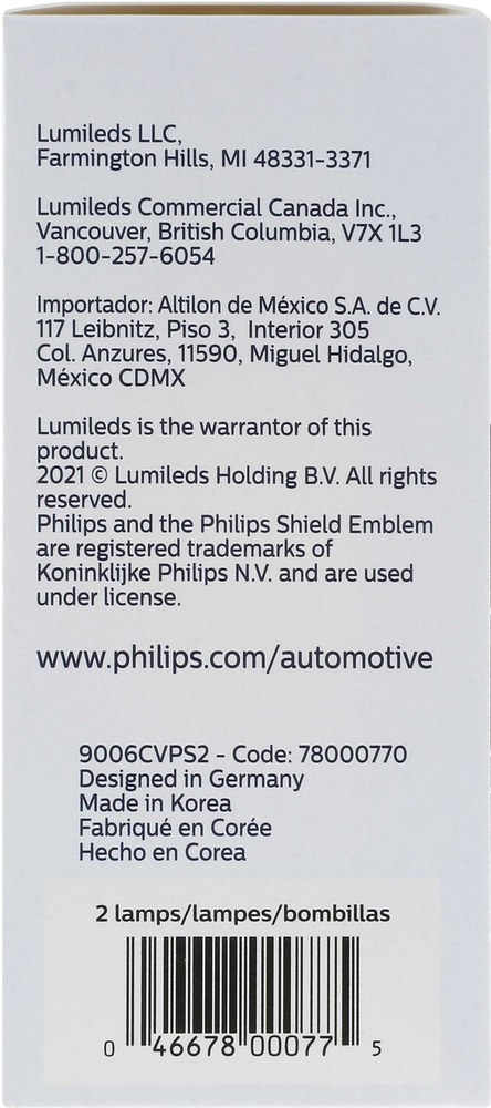 PHILIPS LIGHTING COMPANY - CrystalVision Platinum - Twin Special Pack - PLP 9006CVPS2