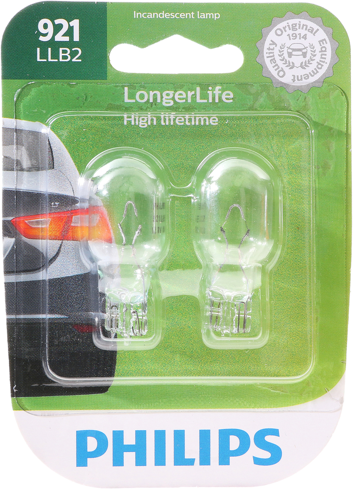 PHILIPS LIGHTING COMPANY - Longerlife - Twin Blister Pack Back Up Light Bulb - PLP 921LLB2