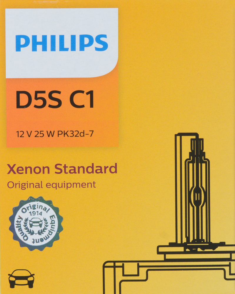 PHILIPS LIGHTING COMPANY - Standard - Single Commercial Pack (High Beam and Low Beam) - PLP D5SC1