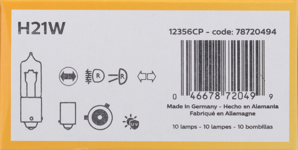 PHILIPS LIGHTING COMPANY - Standard - Multiple Commercial 10-Pack - PLP H21WCP