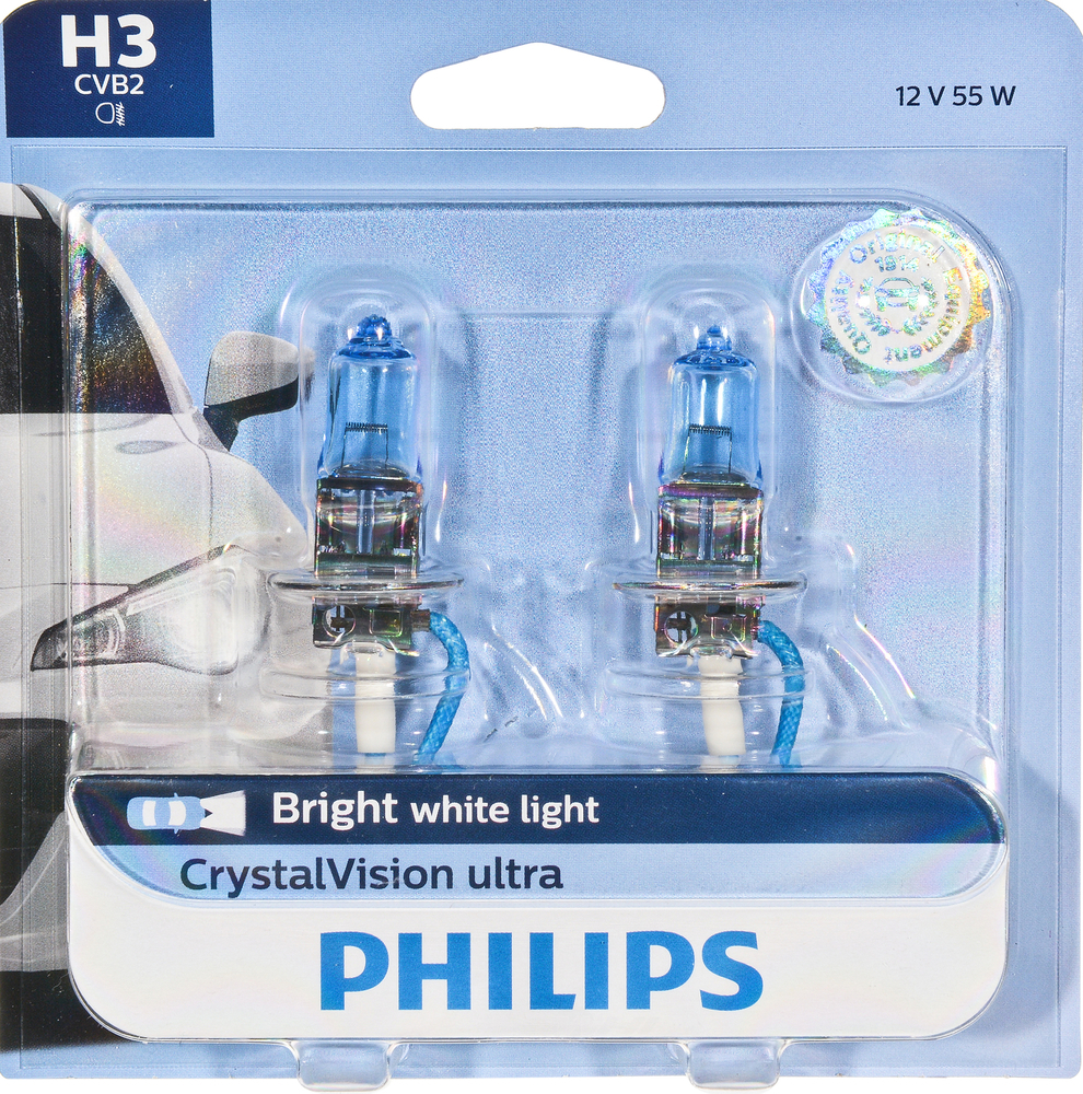 PHILIPS LIGHTING COMPANY - Crystalvision Ultra - Twin Blister Pack - PLP H3CVB2