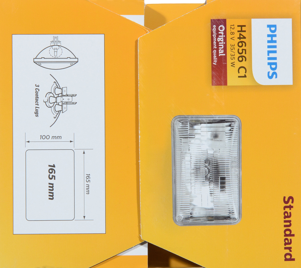 PHILIPS LIGHTING COMPANY - Standard - Single Commercial Pack (Low Beam) - PLP H4656C1