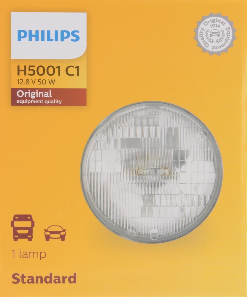 PHILIPS LIGHTING COMPANY - Standard - Single Commercial Pack (High Beam) - PLP H5001C1