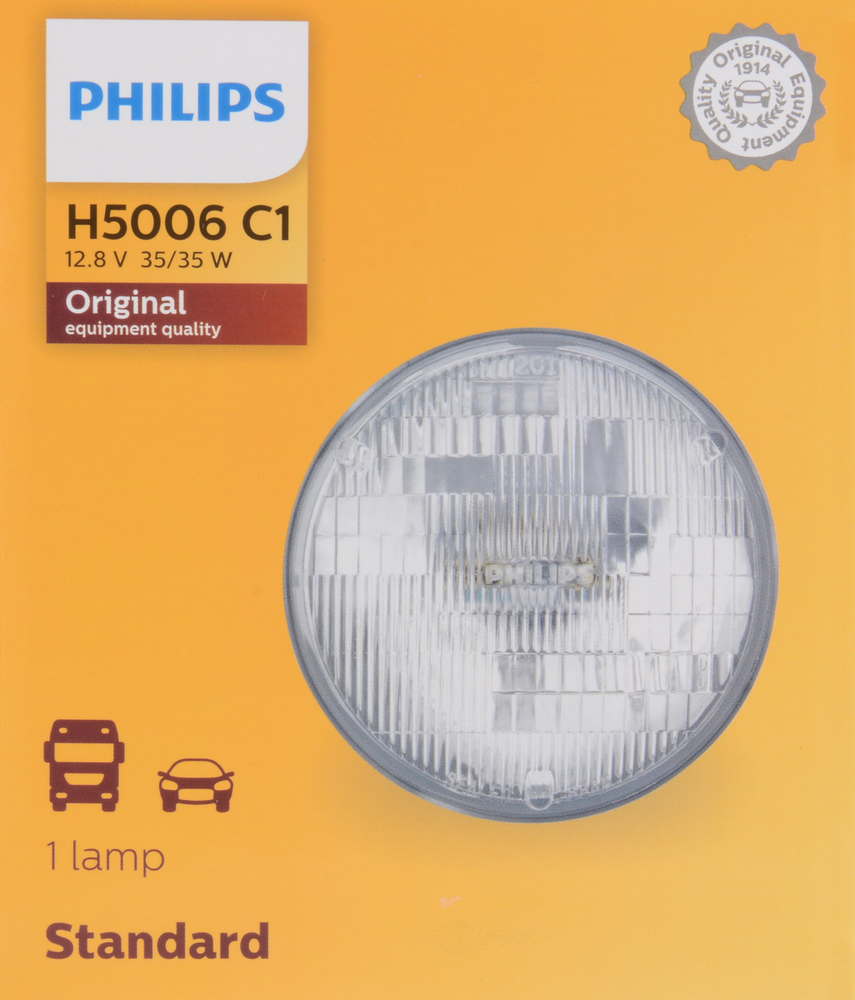 PHILIPS LIGHTING COMPANY - Standard - Single Commercial Pack (Low Beam) - PLP H5006C1