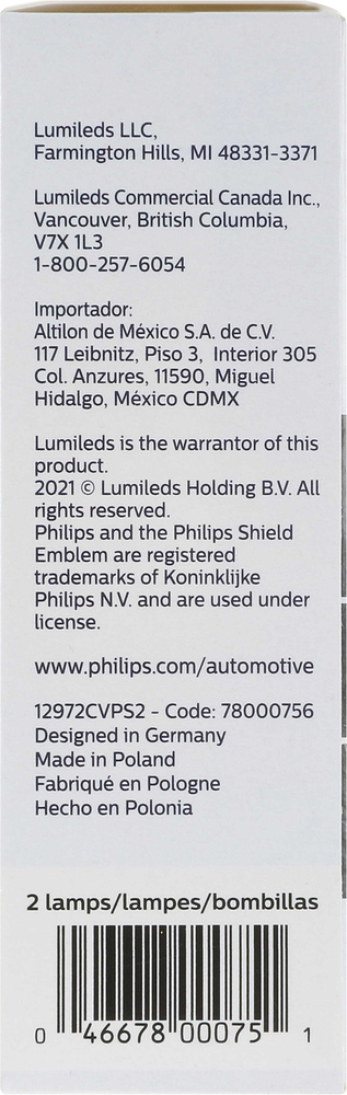 PHILIPS LIGHTING COMPANY - CrystalVision Platinum - Twin Special Pack - PLP H7CVPS2