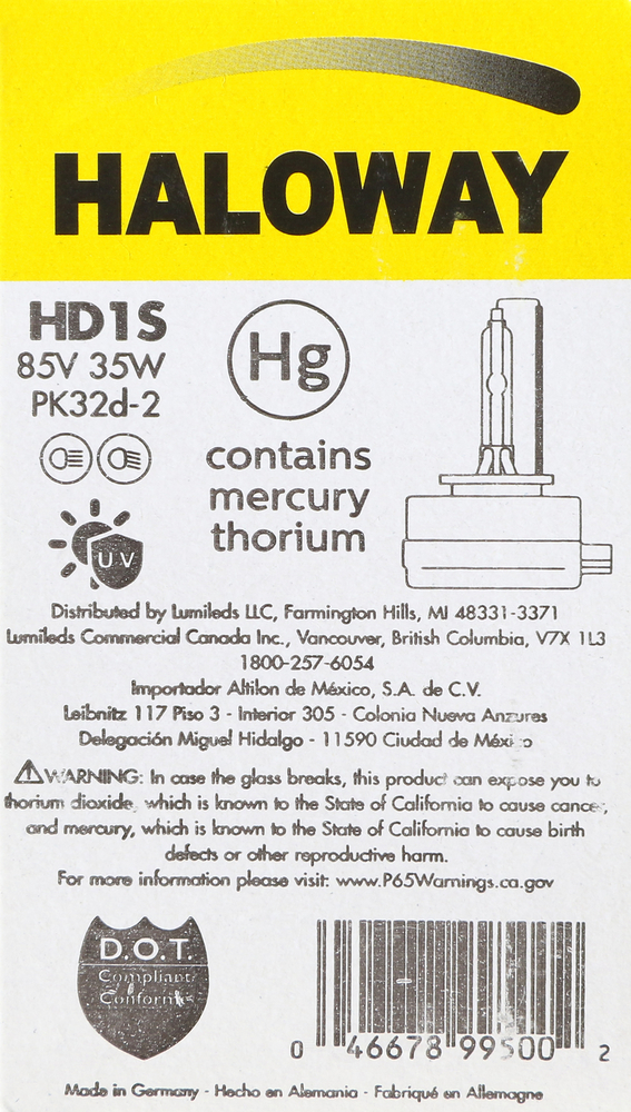 PHILIPS LIGHTING COMPANY - Haloway Standard Xenon - Single Commercial Pack - PLP HD1S
