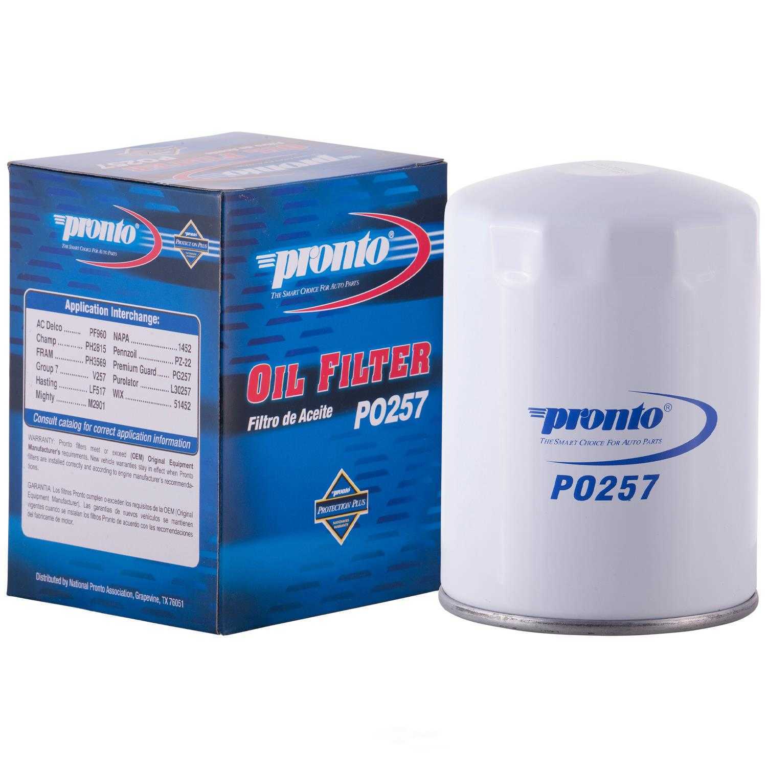 PRONTO/ID USA - Standard Life Oil Filter - PNP PO257