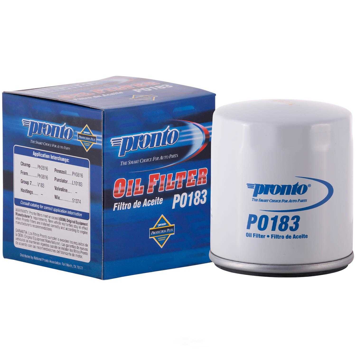 PRONTO/ID USA - Standard Life Oil Filter - PNP PO183