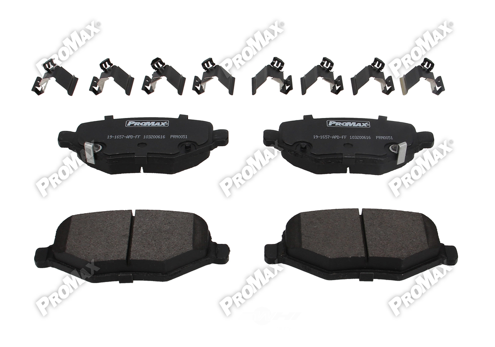 PROMAX 19-1657 — Rear Disc Brake Pad Set