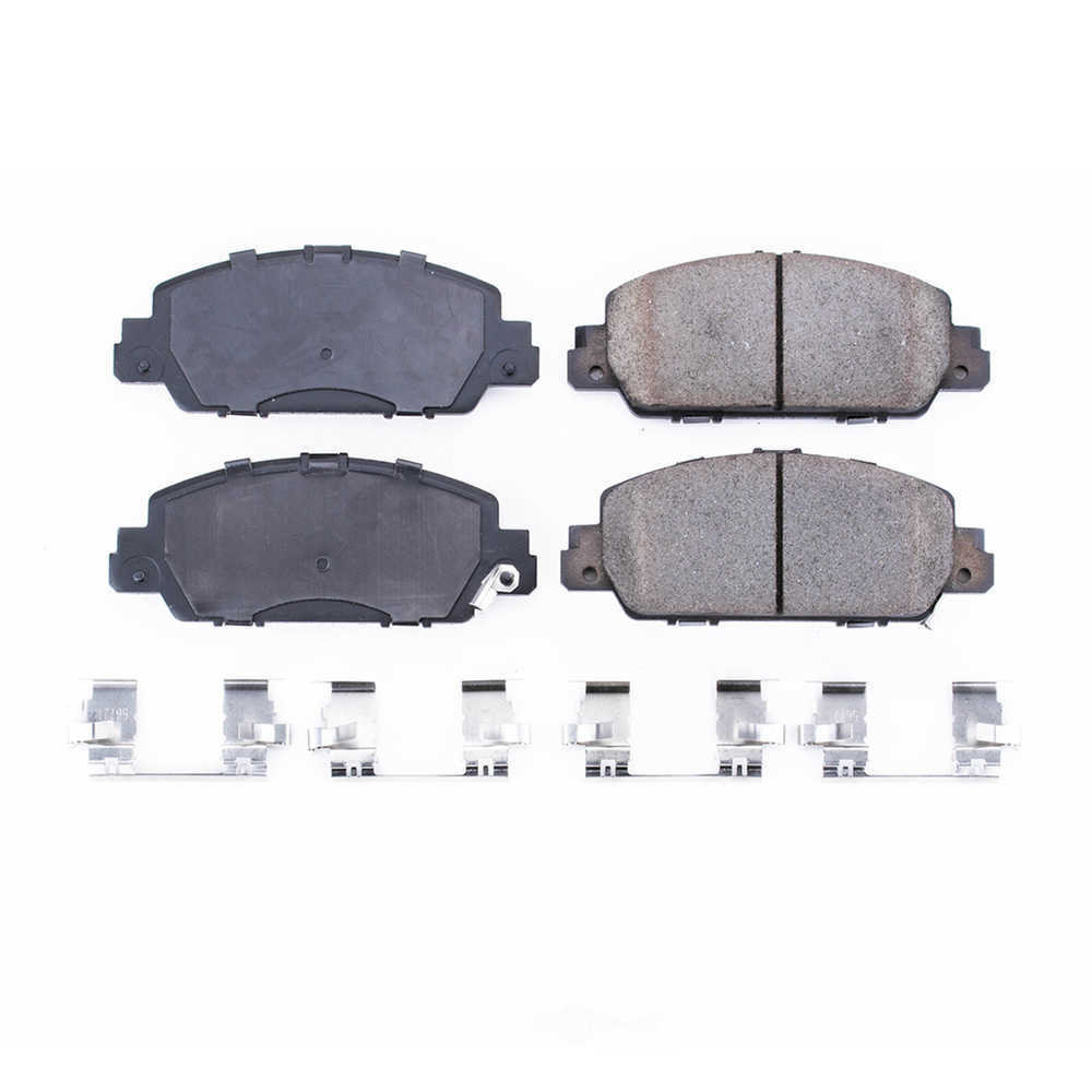 POWER STOP - Power Stop - Front Z17 Low-Dust Ceramic Brake Pads with Hardware (Front) - PWS 17-1654